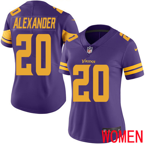 Minnesota Vikings #20 Limited Mackensie Alexander Purple Nike NFL Women Jersey Rush Vapor Untouchable->youth nfl jersey->Youth Jersey